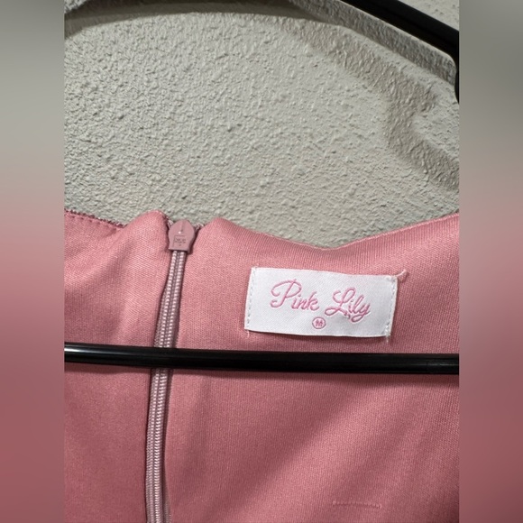 Pink Lily Metallic Pink Romper - Picture 4 of 7